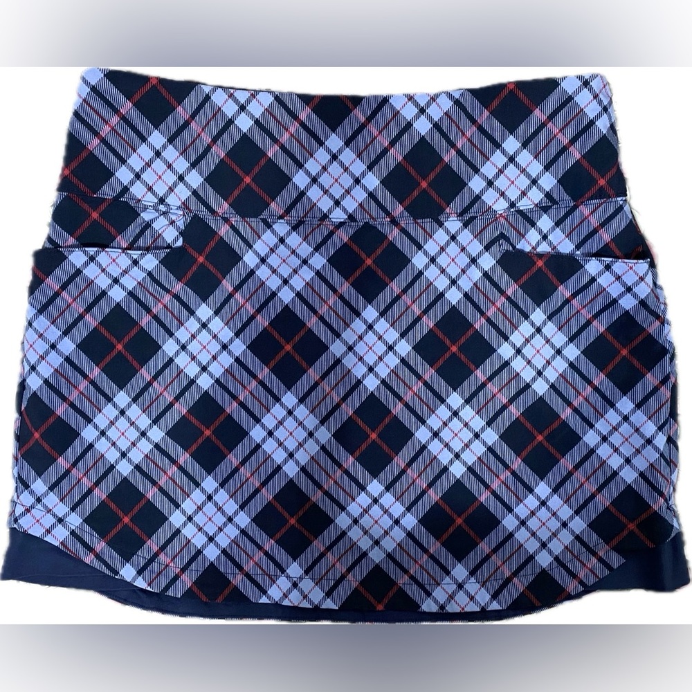 BLUE TARTAN PLAID GOLF SKORT BY LADY HAGEN